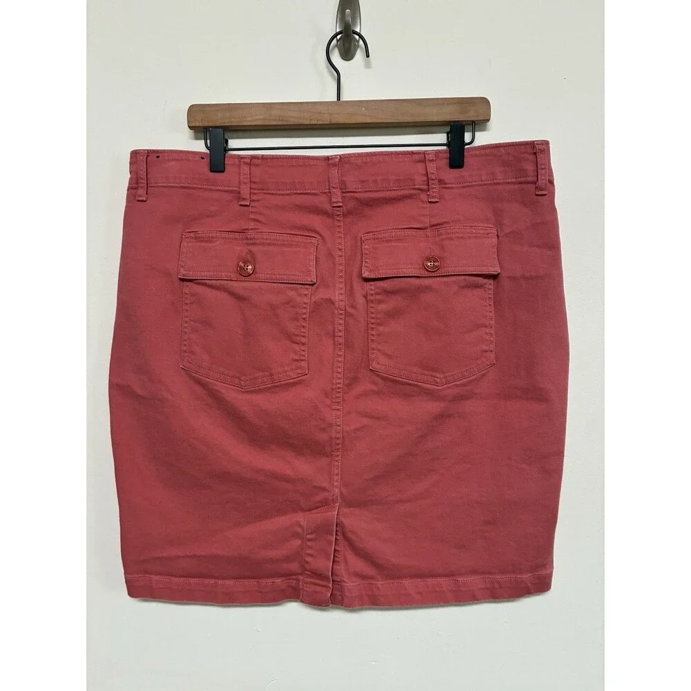 Liverpool Los Angeles Dusty Cedar 18W Maggie Mini Skirt